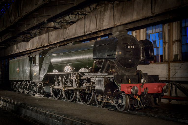 Flying Scotsman in the shed