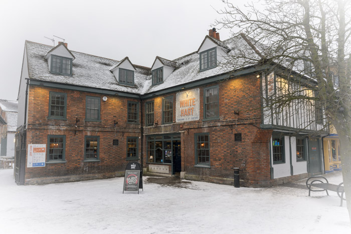 The White Hart in winter