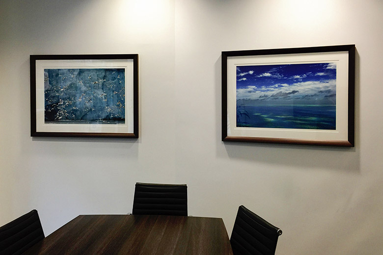 Boardroom art – dramatic landscapes in blue