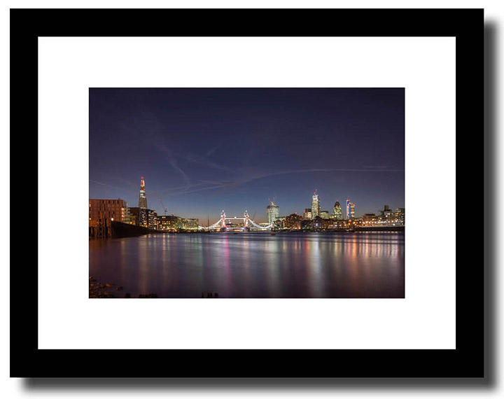  Framed colour print of London Skyline as a gift 