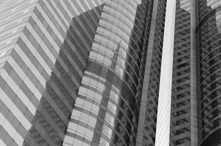 Architectural Detail Hong Kong 5 in black and white