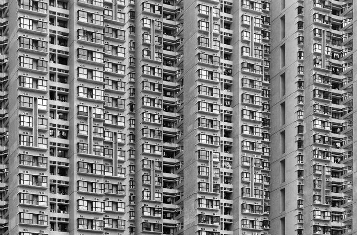 Architectural Detail Hong Kong 8 in black and white