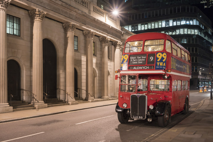 Photograph of Bank of England London Bus