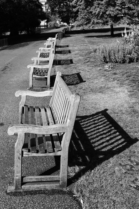 Benches in St James Park 