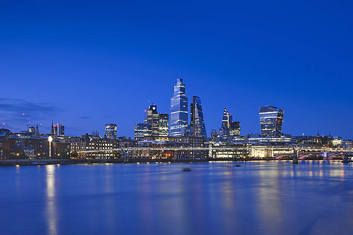 Blue London Cityscape 2