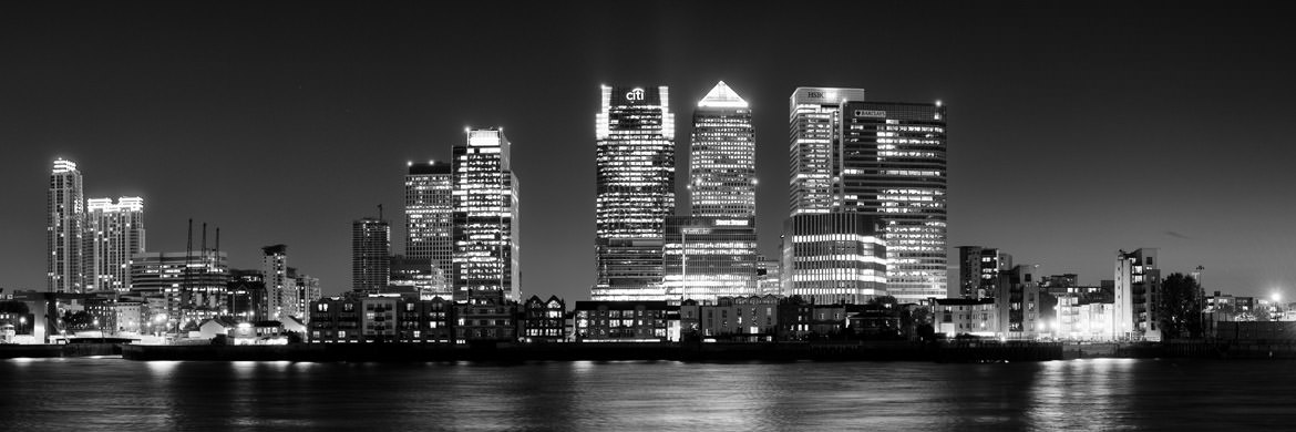 Photograph of Canary Wharf at Night 1