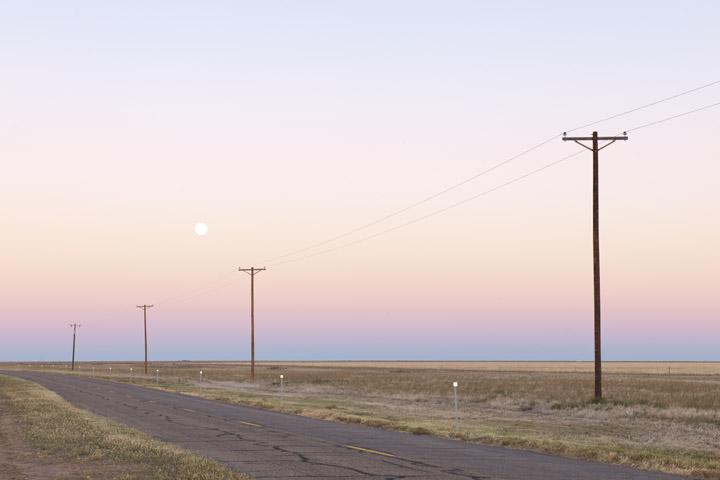 Dawn on  Route 66 in Texas USA