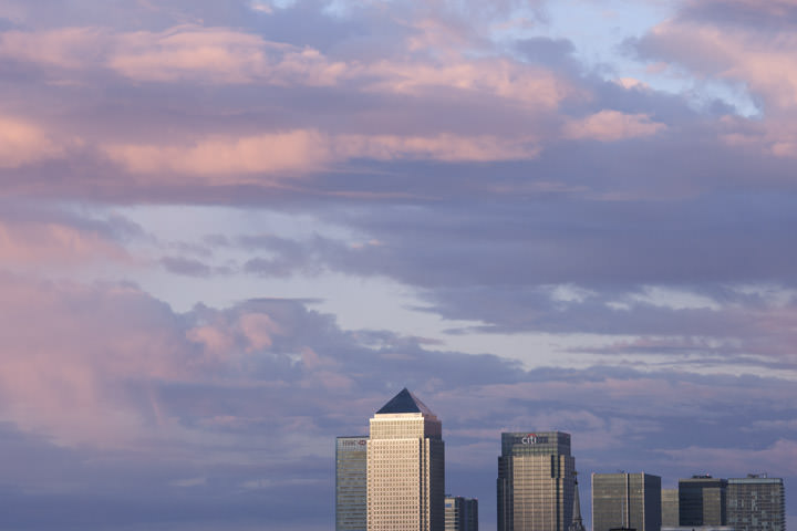 Photograph of Dusk over Canary Wharf