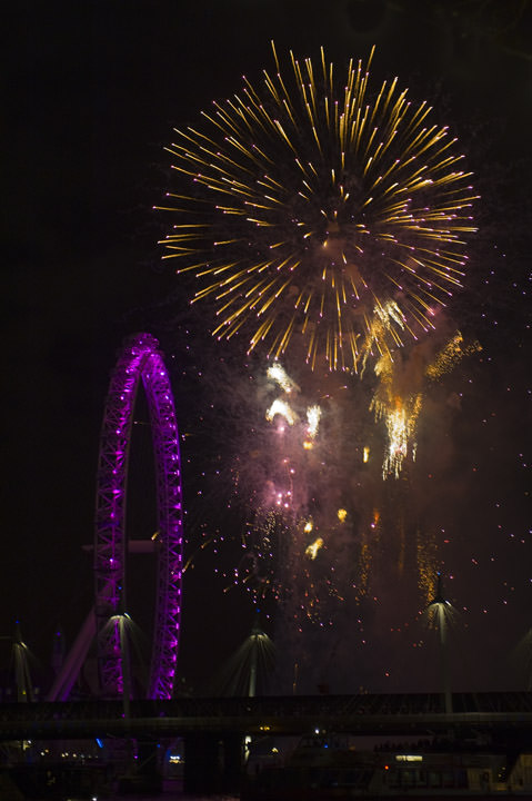 Photograph of Fireworks - London Eye 1