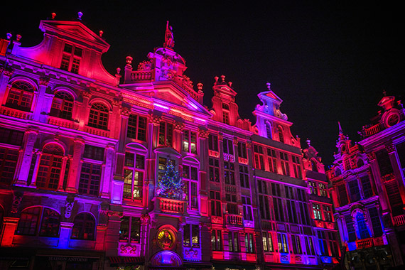 Photograph of Grand Place Red and Blue