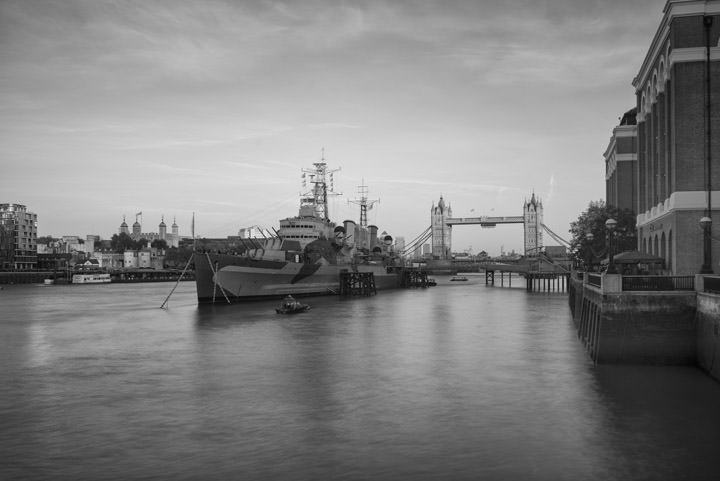 HMS Belfast on River Thames in Southwark