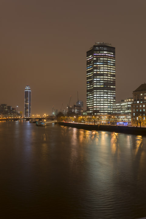 Millbank Tower and St Georges Tower at night.