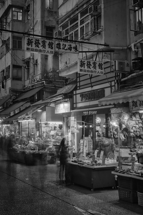 Mong Kok 1 in black and white