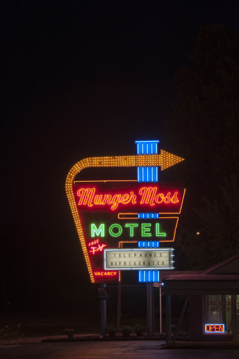 Photograph of Munger Moss Motel Sign - Route 66