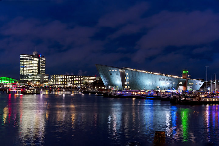 Photograph of Oosterdok at Night