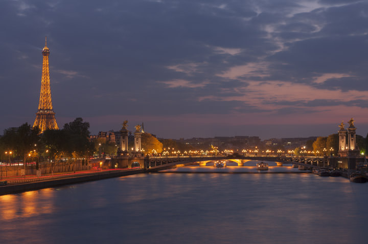 River Seine at Dusk Paris - France
