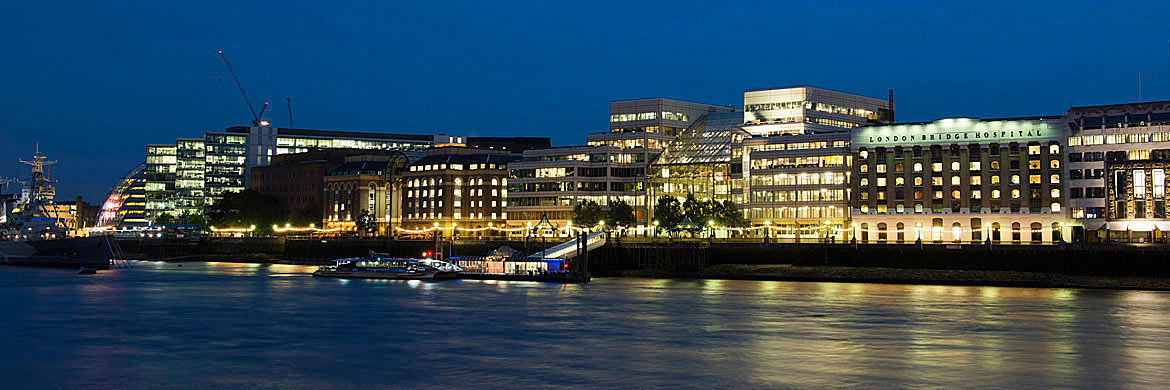 River Thames Southwark at night