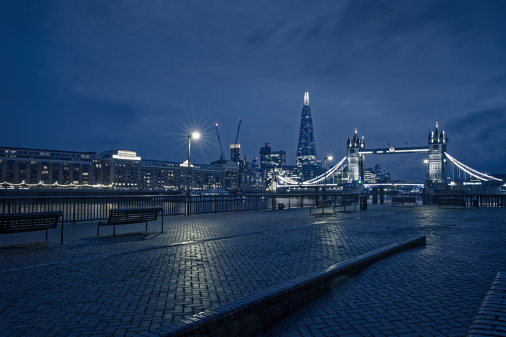 Photograph of River Thames Wapping Blue