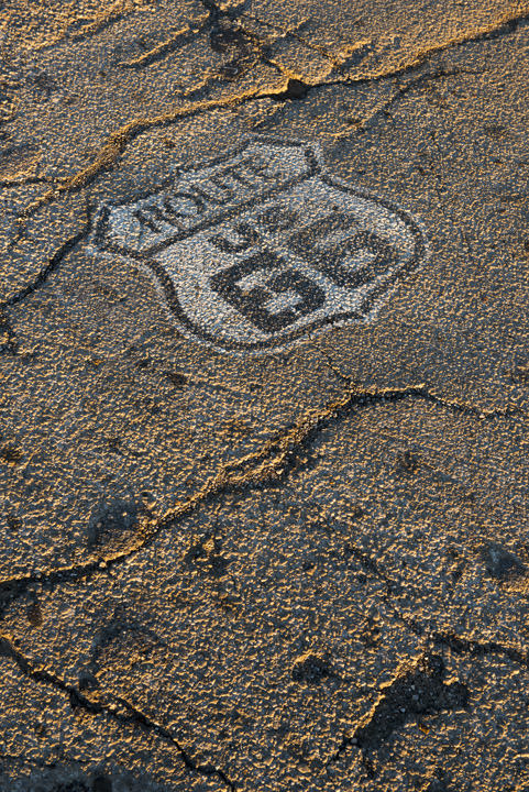Photograph of Route 66 Road Marking Sapulpa