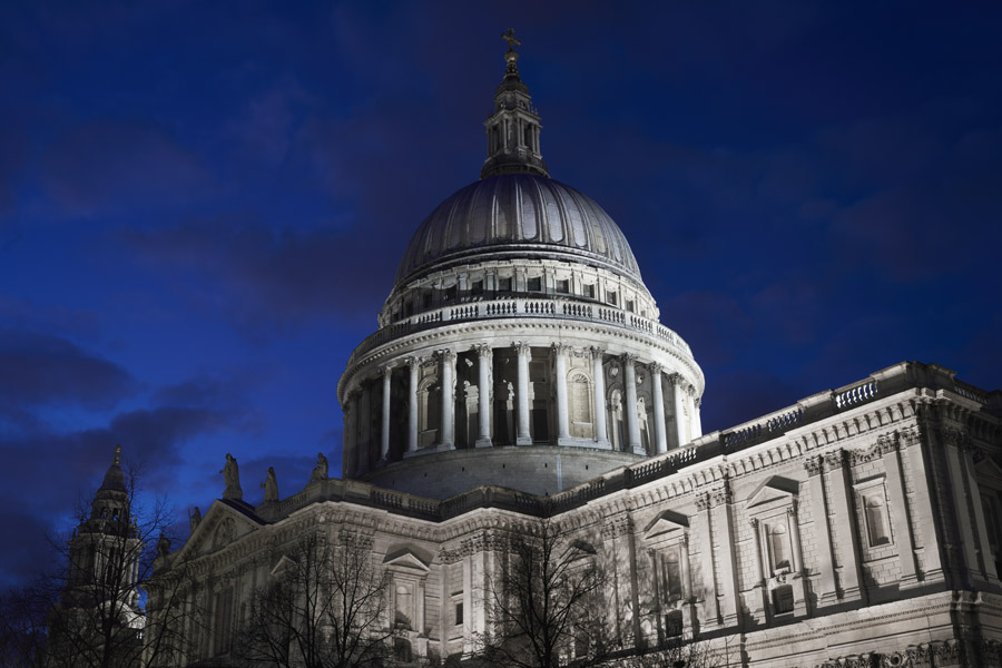 Photograph of St Pauls Cathedral Blue