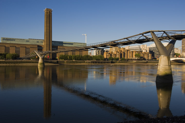 London's lost views -  of Tate Modern and Golden Jubilee Bridge