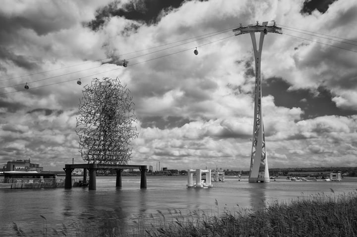 Photograph of Thames Cable Car and Millennium Man