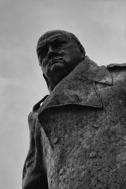 Photograph of William Churchill Statue