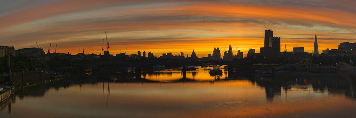 Photograph of Yellow Dawn London Cityscape