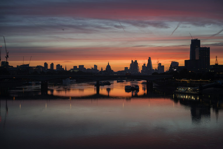 London Sunrise 6:14 am