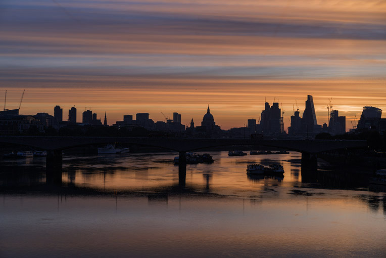 London Sunrise 6:28 am