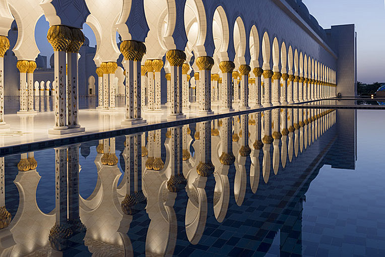 Reflections of the Grand Mosque, Abu Dhabi