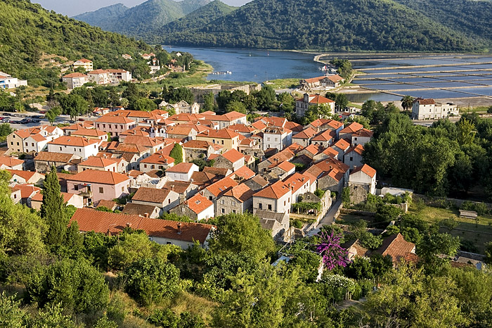 View over Ston in Croatia