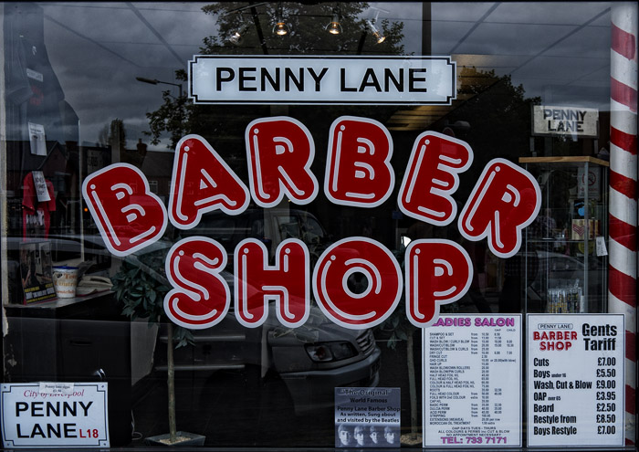 Barber shop in penny lane Liverpool
