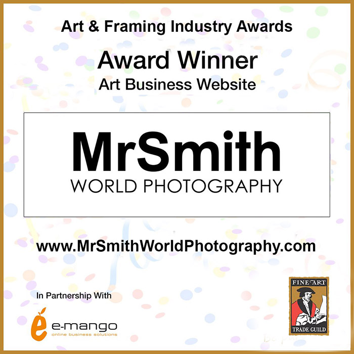 Fine Art Trade Guild best website award to Mr Smith World Photography