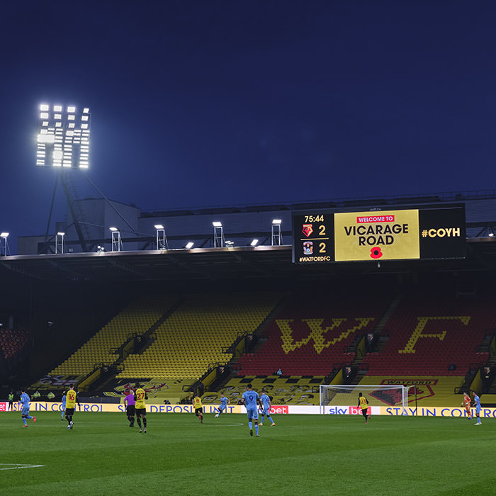 Photographs of Watford Football Club in the pandemic