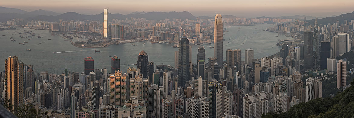 Giant Acrylic Print of Hong Kong skyline,