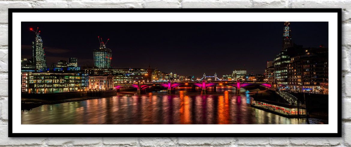 Giant Framed Print of Southwark Bridge in London,