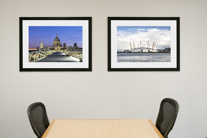 Framed Prints of London Landmarks as Office Art
