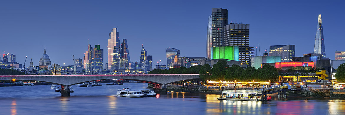 Photograph of Blue London Cityscape