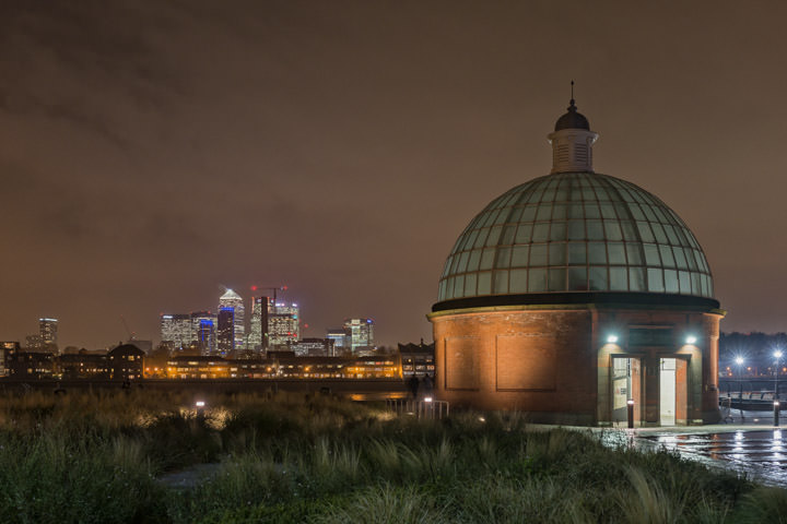City of London Skyline and Greenwich foot tunnel 