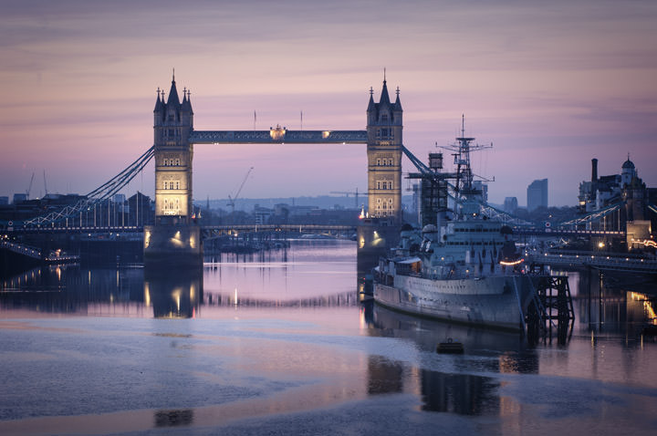 Photograph of HMS Belfast Pink