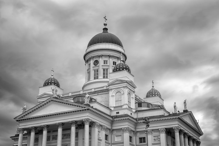 Helsinki Cathedral 2 and cloudy sky