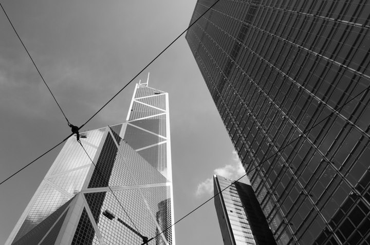 Hong Kong High Rise 2 in black and white