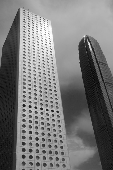 Hong Kong High Rise 3 in black and white