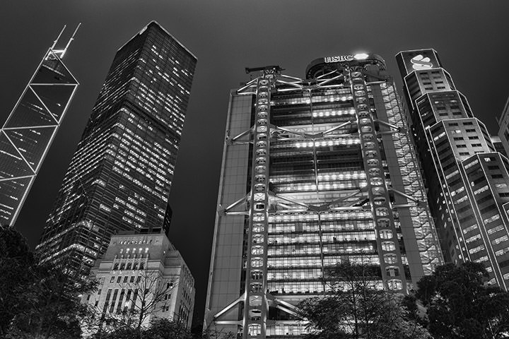 Hong Kong High Rise 4 in black and white