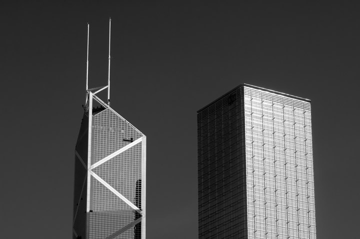 Hong Kong High Rise 5 in black and white