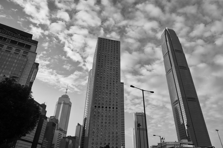 Hong Kong High Rise 6 in black and white