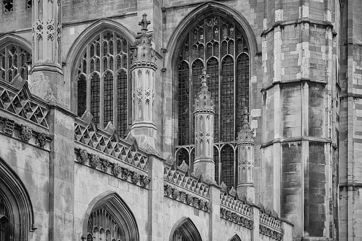 Kings College Chapel 5 in Cambridge, England in black and white