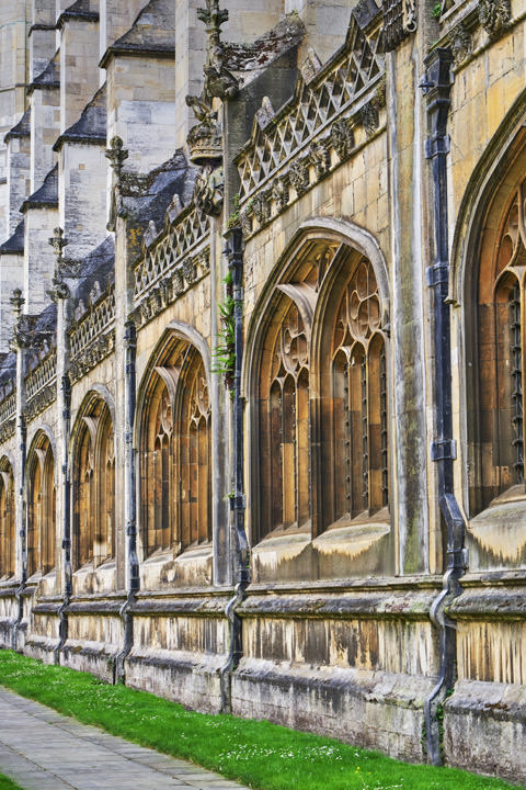 Kings College Chapel Exterior in Cambridge, England 