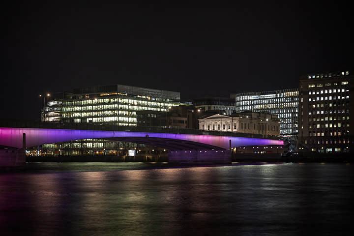 Photograph of London Bridge Purple